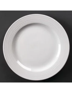 Assiettes à bord large Olympia Linear 310mm (Lot de 6)