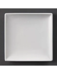 Assiettes carrées blanches Olympia Whiteware 140mm (lot de 12)