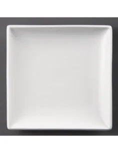 Assiettes carrées blanches Olympia Whiteware 240mm (lot de 12)