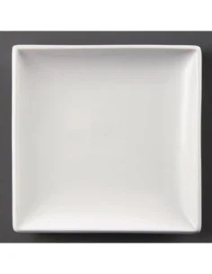 Assiettes carrées blanches Olympia Whiteware 295mm (lot de 6)