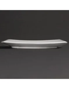 Assiettes carrées bords arrondis blanches Olympia 240mm (Lot de 12) 2