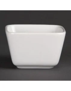 Minis plats carrés hauts blancs 75mm Olympia (Lot de 12)