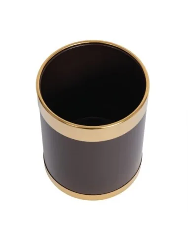 Corbeille à papier avec bordure dorée Bolero