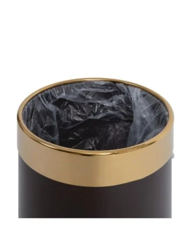 Corbeille à papier avec bordure dorée Bolero