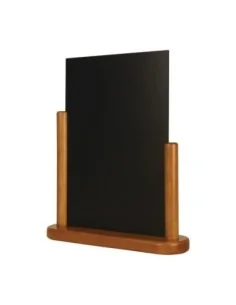 Elégante ardoise de table Securit finition teck 320 x 270mm