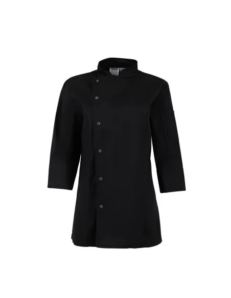 Veste de cuisinier femme ajustée Whites noire taille S