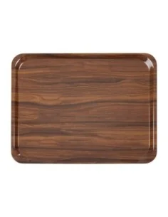 Plateaux stratifiés lisses Capri Cambro noyer 460mm (lot de 24)
