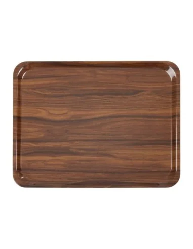 Plateaux stratifiés lisses Capri Cambro noyer 460mm (lot de 24)