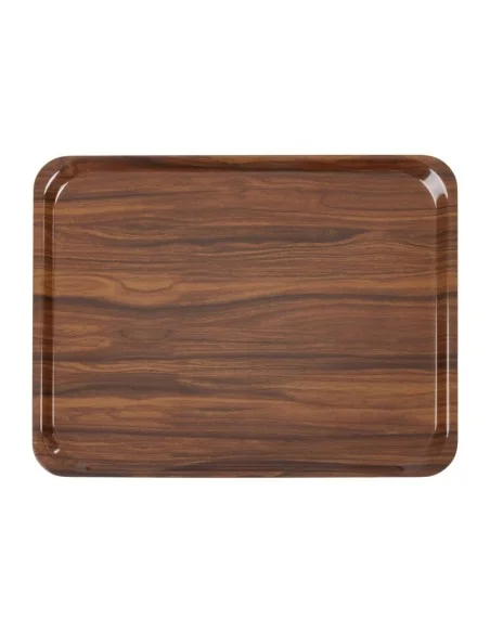 Plateaux stratifiés lisses Capri Cambro noyer 460mm (lot de 24)