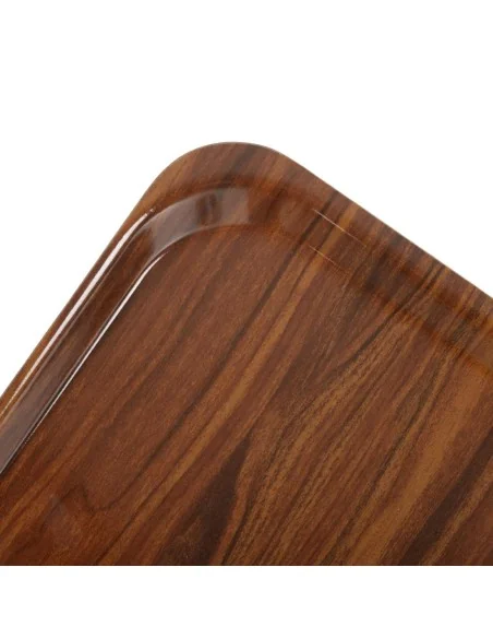 Plateaux stratifiés lisses Capri Cambro noyer 460mm (lot de 24)