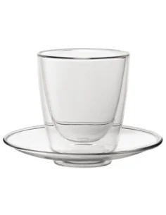 Verres à cappuccino double paroi et soucoupes Utopia 220 ml (lot de 6)