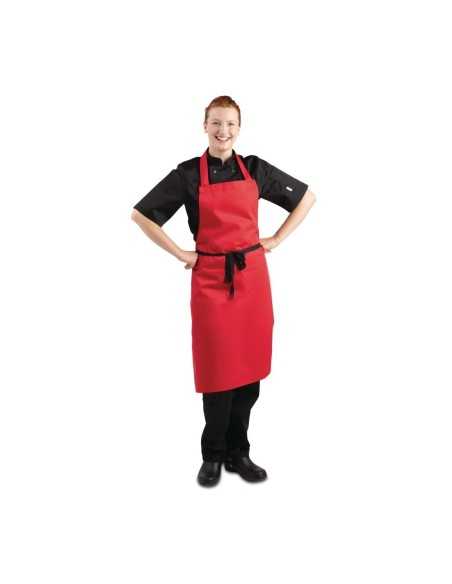 Tablier bavette Whites rouge