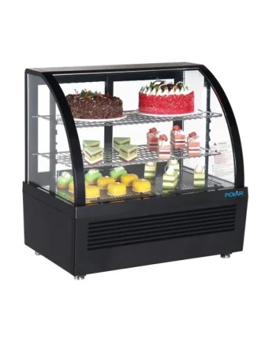 Vitrine réfrigérée de comptoir Polar série C noire 100L