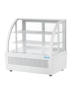 Vitrine réfrigérée de comptoir Polar série C blanche 100L