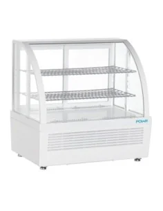 Vitrine réfrigérée de comptoir Polar série C blanche 100L 2