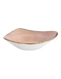 Bols triangulaires Churchill Stonecast Raw Terracotta Lotus 229mm (Lot de 12) 2