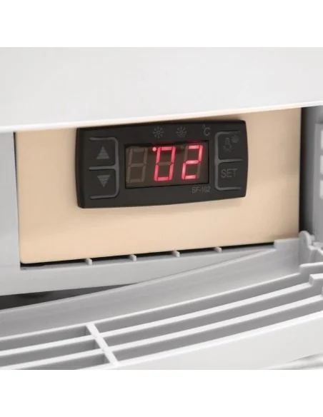 Vitrine réfrigérée porte incurvée économe en énergie Polar série C blanche 86L