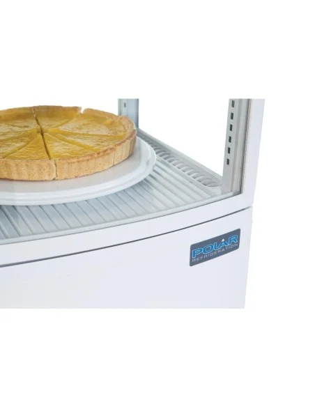 Vitrine réfrigérée porte incurvée économe en énergie Polar série C blanche 86L