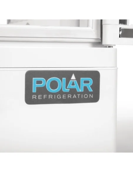 Vitrine réfrigérée porte incurvée économe en énergie Polar série C blanche 86L