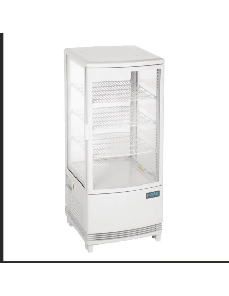 Vitrine réfrigérée porte incurvée économe en énergie Polar série C blanche 86L