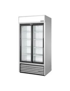 Vitrine positive libre service 2 portes coulissantes True GDM-33-HC-LD ALU
