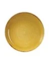 Assiettes coupes rondes Churchill Stonecast Mustard Seed Yellow 248mm (Lot de 12)