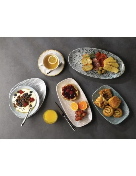 Tasses à cappuccino Churchill Stonecast Barley White 236ml (Lot de 12)