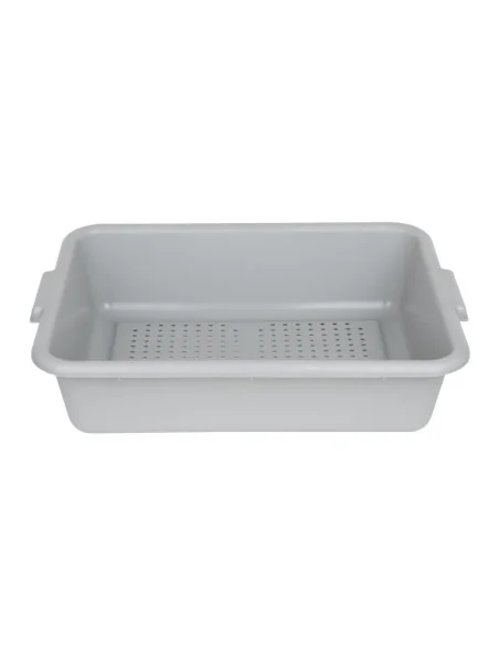 Bac alimentaire perforé en plastique EDLP Vogue gris