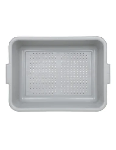 Bac alimentaire perforé en plastique EDLP Vogue gris