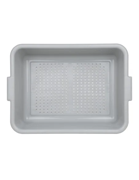 Bac alimentaire perforé en plastique EDLP Vogue gris