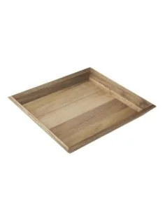 Plateau rectangulaire en acacia Olympia 380x355mm