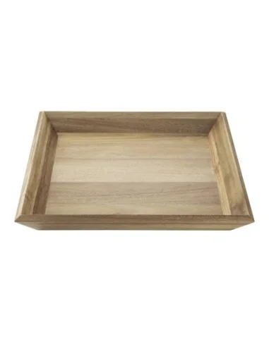Plateau rectangulaire en acacia Olympia 380x355mm