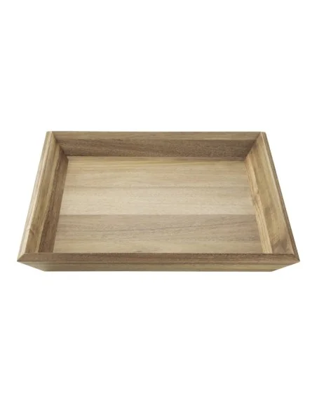 Plateau rectangulaire en acacia Olympia 380x355mm