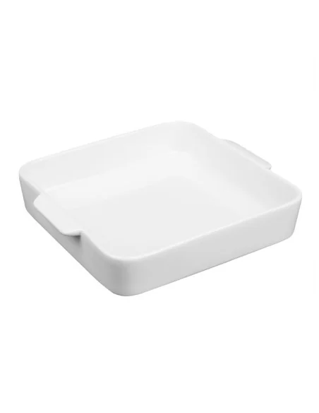Plats à four carrés avec poignées Olympia Whiteware 200x180x40mm (Lot de 3)