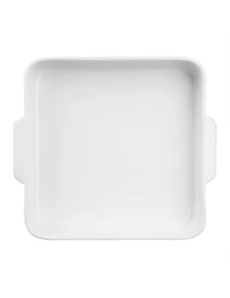 Plats à four carrés avec poignées Olympia Whiteware 200x180x40mm (Lot de 3)
