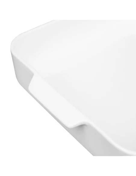 Plats à four carrés avec poignées Olympia Whiteware 200x180x40mm (Lot de 3)