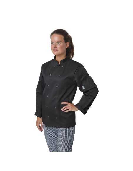 Veste de cuisine mixte Whites Vegas manches longues noire XL