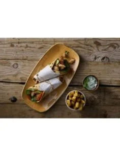 Assiettes oblongues Churchill Stonecast Tangerine Chefs' No. 3 (298 x 153mm) (Lot de 12) 2