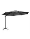 Parasol déporté professionnel Bolero Venice noir 3,5 m