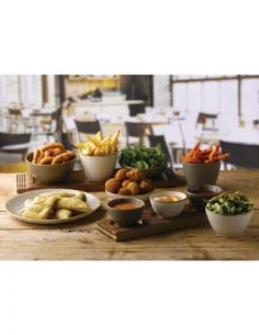 Pots à sauce Churchill Stonecast Grey 70mm (Lot de 12) 2