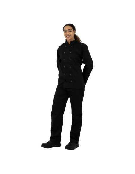 Veste de cuisine mixte Whites Vegas manches longues noire XL