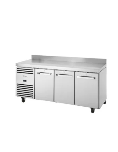 Table réfrigéree négative 3 portes GN 1/1 avec dosseret True TCR1/3