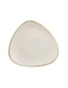 Assiettes triangulaires Churchill  Stonecast Barley White Lotus 192mm (Lot de 12)
