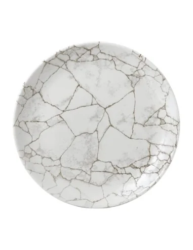 Assiettes rondes Studio Prints Kintsugi Agate Grey 288mm (Lot de 12)