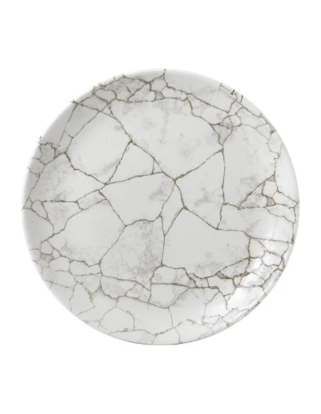 Assiettes rondes Studio Prints Kintsugi Agate Grey 288mm (Lot de 12)