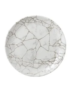 Assiettes rondes Studio Prints Kintsugi Agate Grey 260mm (Lot de 12)
