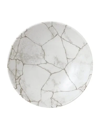 Assiettes coupe ronde Studio Prints Kintsugi Agate Grey 182mm (Lot de 12)