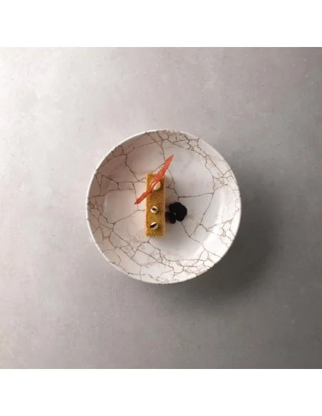 Assiettes coupe ronde Studio Prints Kintsugi Agate Grey 182mm (Lot de 12)