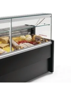 Comptoir de service réfrigéré noir Zoin Tibet 2000mm 2