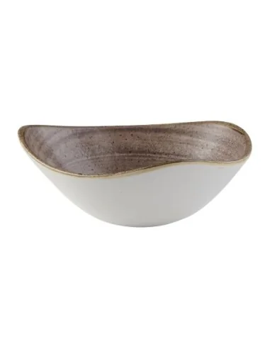 Bols triangulaires Churchill Stonecast Raw Lotus Brown 178mm (Lot de 12)